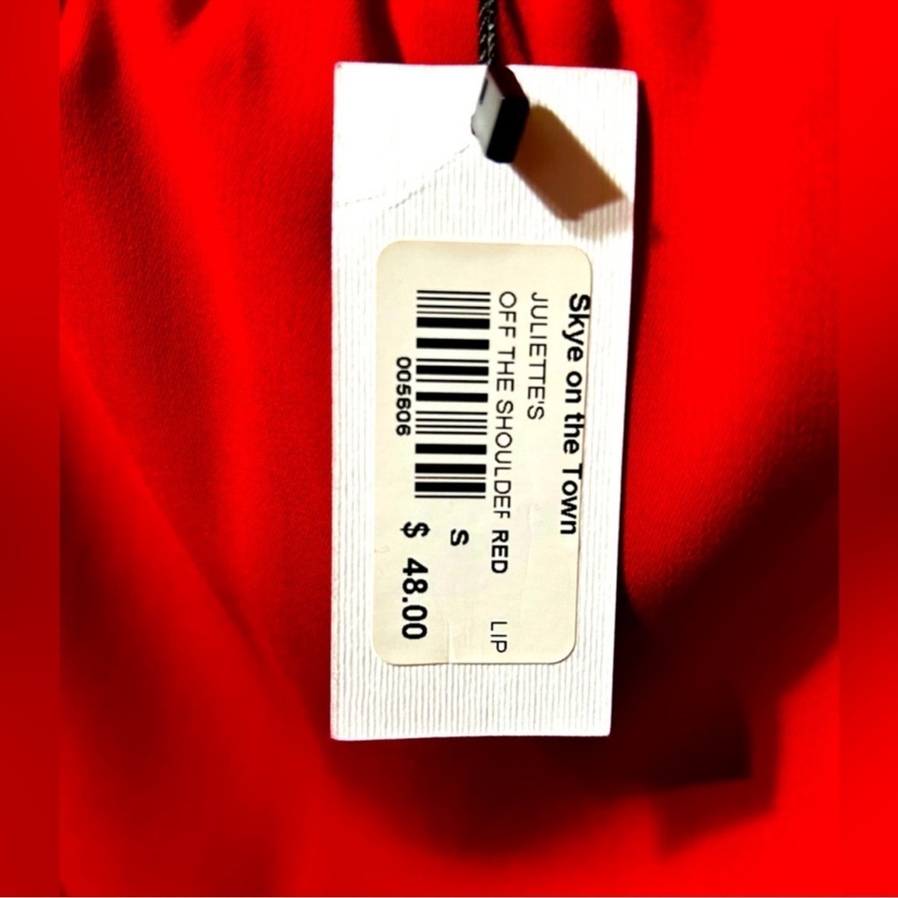 Sugarlips Off The Shoulder Super Cute Red Bow Dress : Size Small - Picture 10 of 10